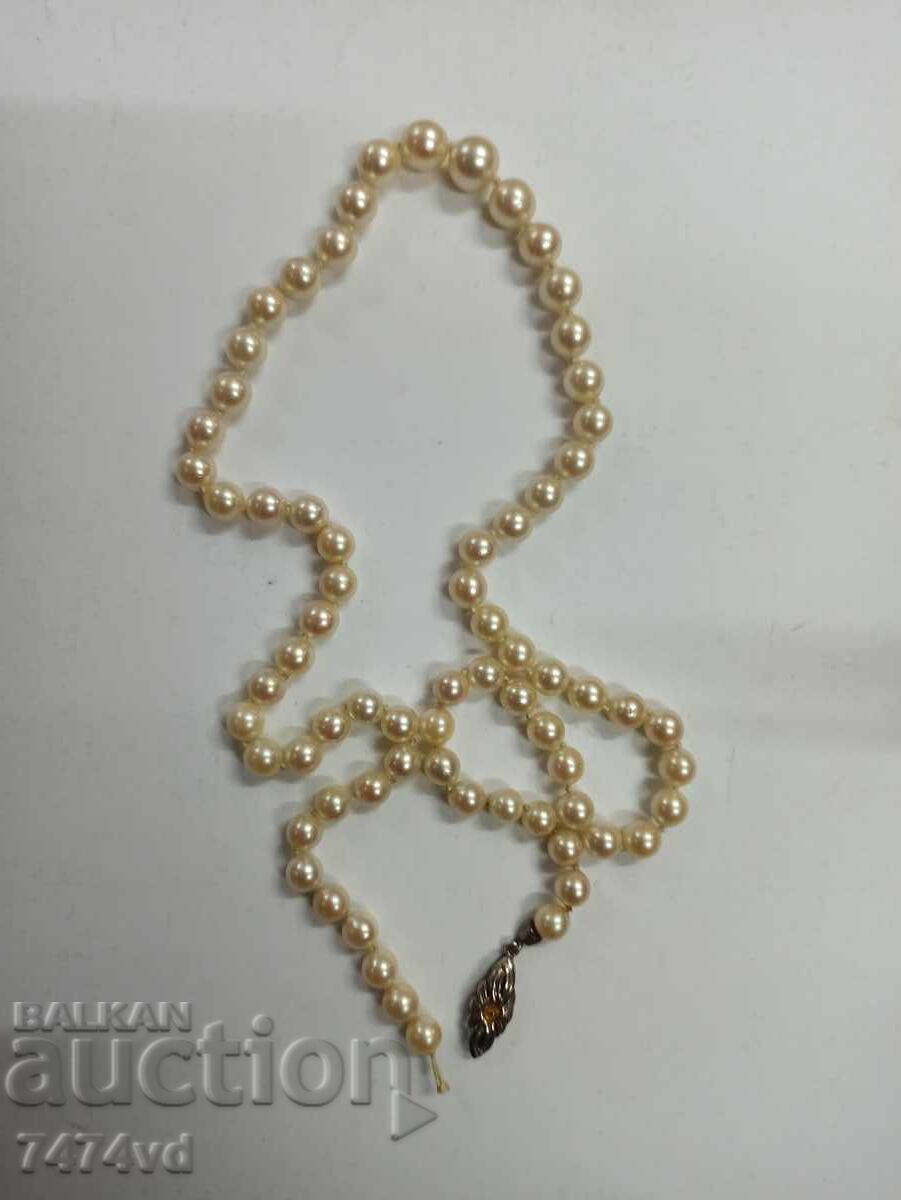 Αντίκα κολιέ με καλλιεργημένα μαργαριτάρια Akoya Αντίκα κολιέ με καλλιεργημένα μαργαριτάρια Akoya