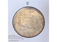 Италия 500 лири 1961г Сребро !