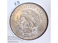 Μεξικό 25 πέσος 1968 Ασήμι! UNC!