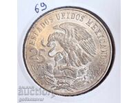 Mexico 25 pesos 1968 Silver! UNC!
