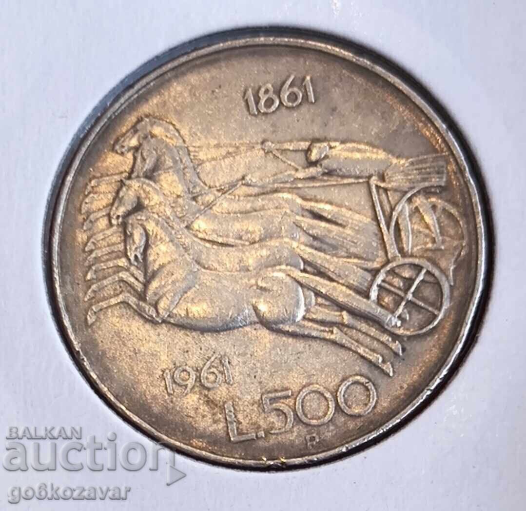 Ιταλία 500 λίρες 1961 Ασήμι! Ιταλία 500 λίρες 1961 Ασήμι!