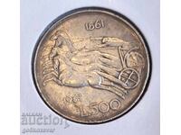 Italy 500 lira 1961 Silver!