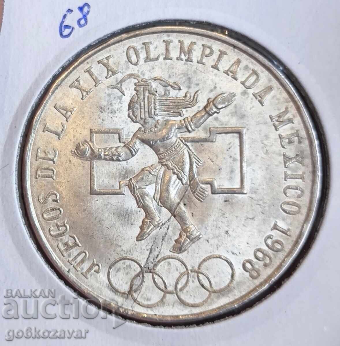 Mexico 25 pesos 1968 Silver! UNC! Mexico 25 pesos 1968 Silver! UNC!
