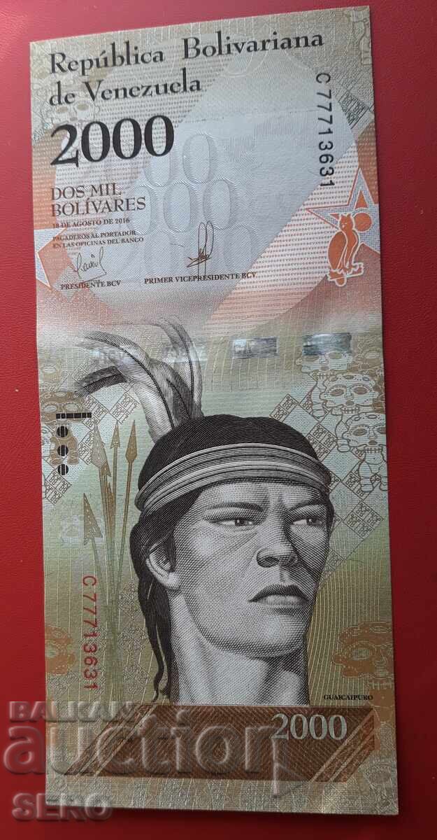 Banknote-Venezuela-2000 bolivar 2016 with price 0.51 BGN | € 0.26 Banknote-Venezuela-2000 bolivar 2016 with price 0.51 BGN | € 0.26
