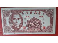 Bancnotă-Taiwan-2 cenți-o singură față