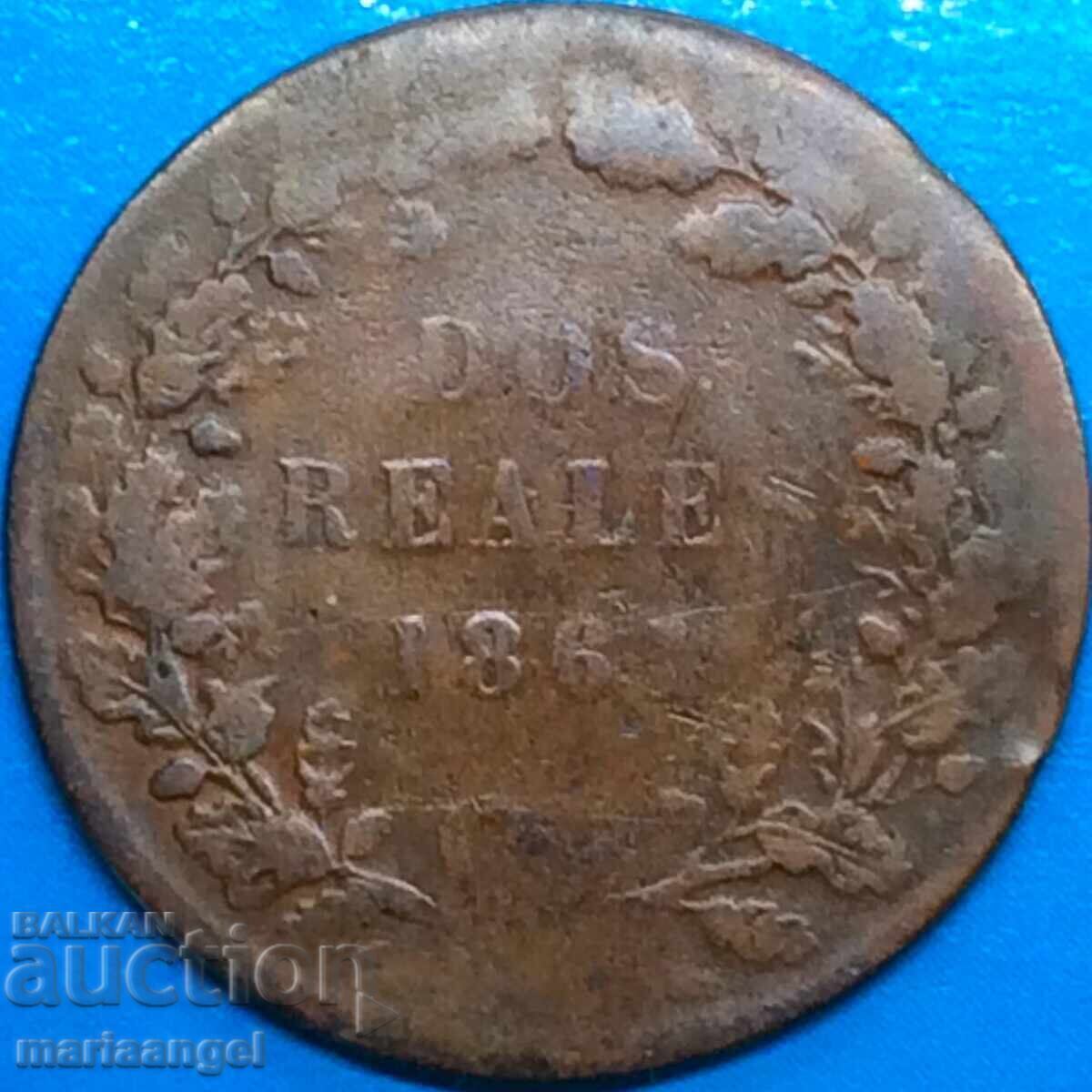 Livrarea 2 Reale 1861 Argentina Buenos Aires 32mm cupru Livrarea 2 Reale 1861 Argentina Buenos Aires 32mm cupru