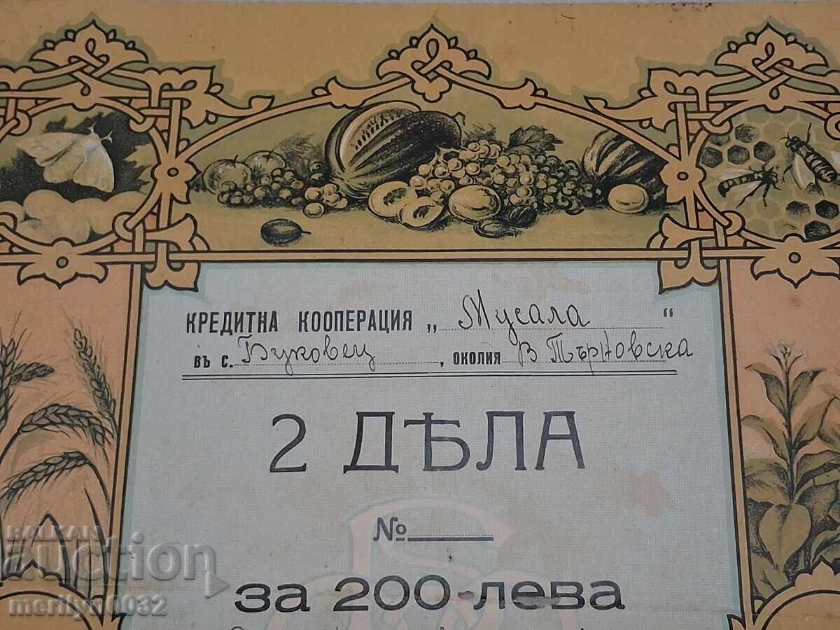Livrarea Acțiune 200 leva Co-op "Musala" s. Bucovăț V. Tărnovo obligațiune Livrarea Acțiune 200 leva Co-op "Musala" s. Bucovăț V. Tărnovo obligațiune