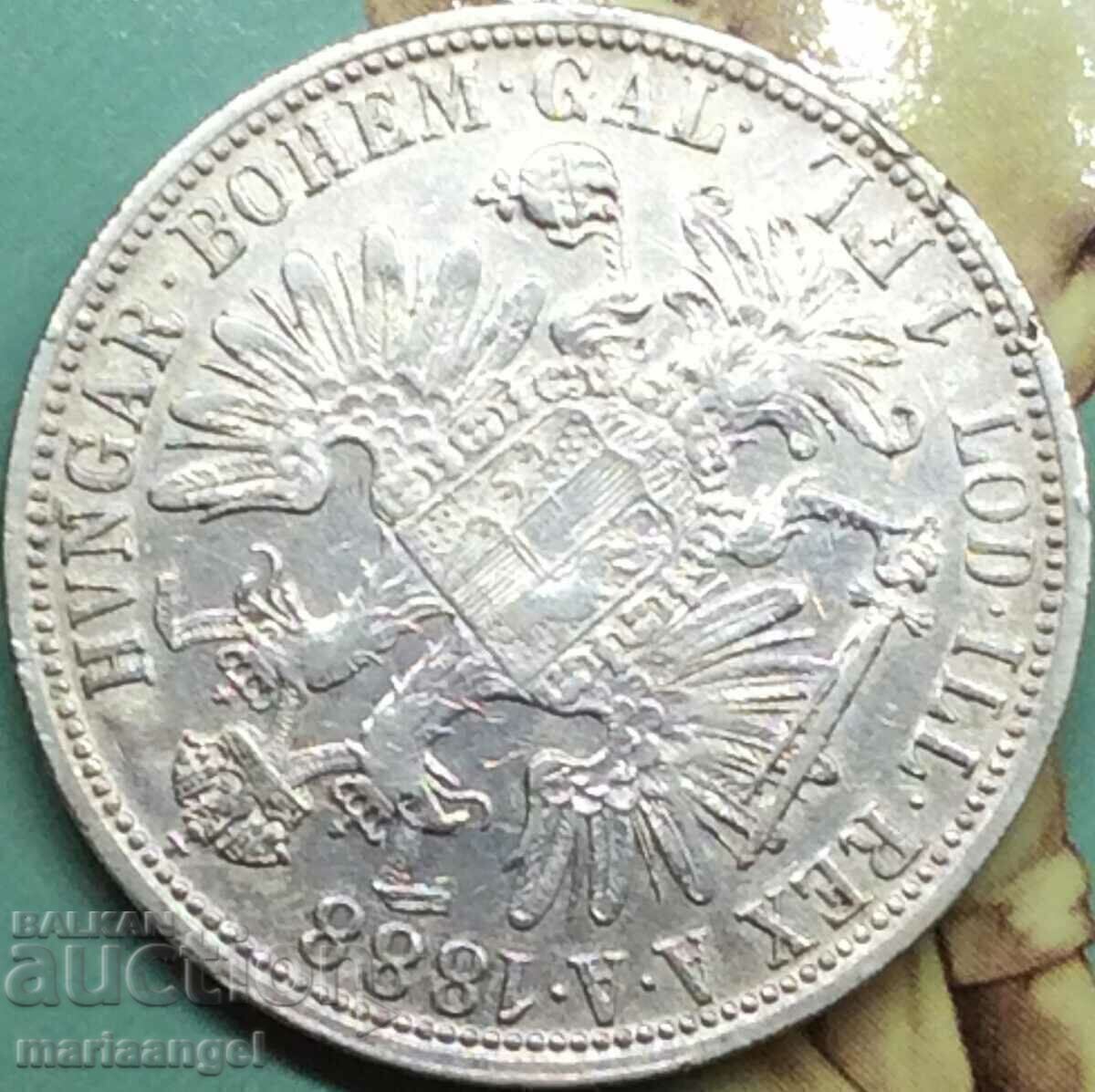 Αυστρία 1 Florin 1888 Franz Joseph Gold Patina - 5 Αυστρία 1 Florin 1888 Franz Joseph Gold Patina - 5