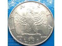 1 Liră 1939 (XVIII) Italia Vultur - standard