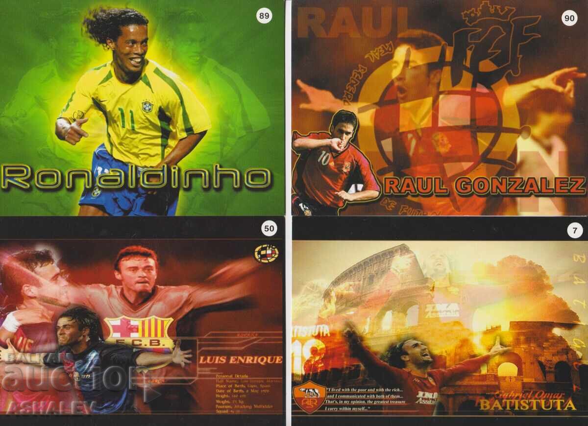 Ποδόσφαιρο - Αγ. αστέρια 4 καρτελάκια Ποδόσφαιρο - Αγ. αστέρια 4 καρτελάκια