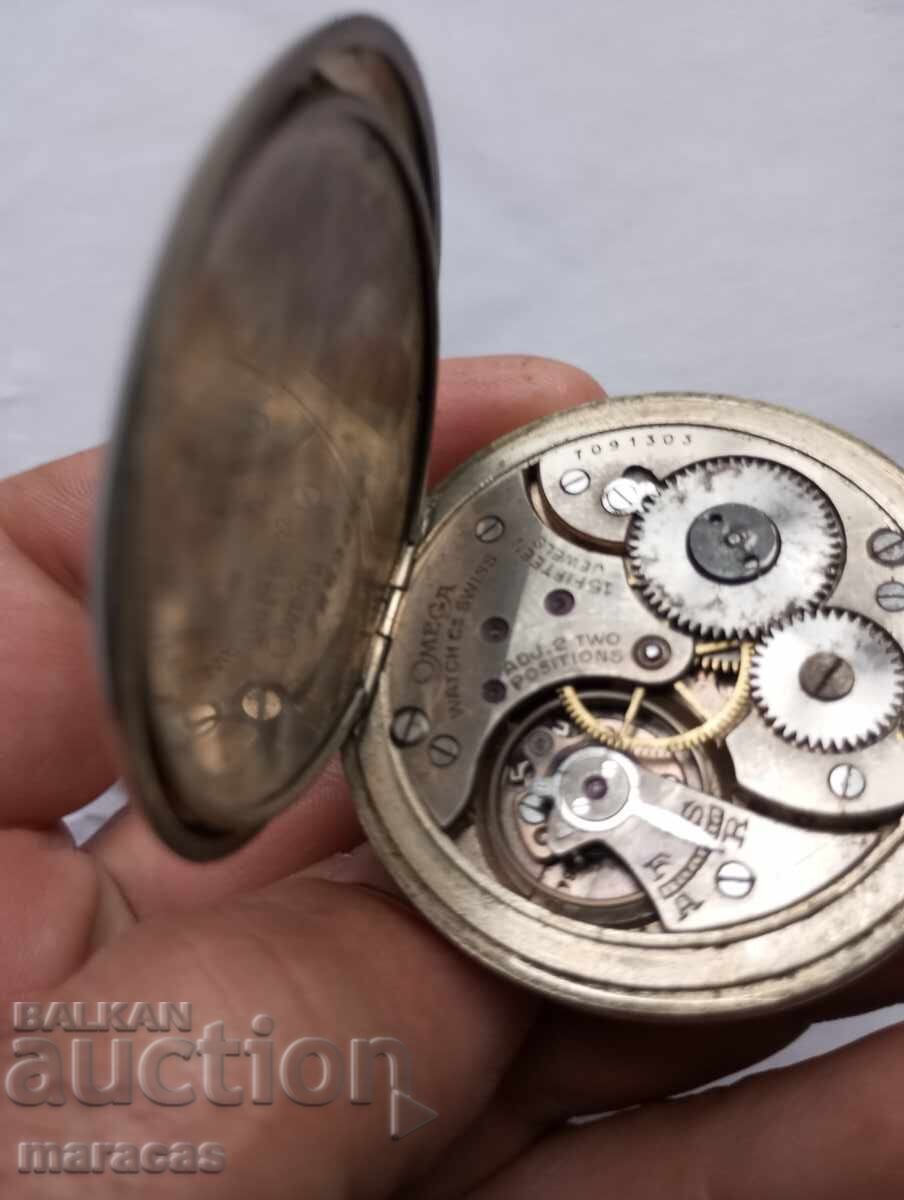 Παράδοση Παλιό ρολόι τσέπης Omega Παράδοση Παλιό ρολόι τσέπης Omega