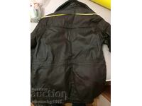 Χειμωνιάτικο ανδρικό δερμάτινο μπουφάν, 57εκ. μεταξύ ώμων