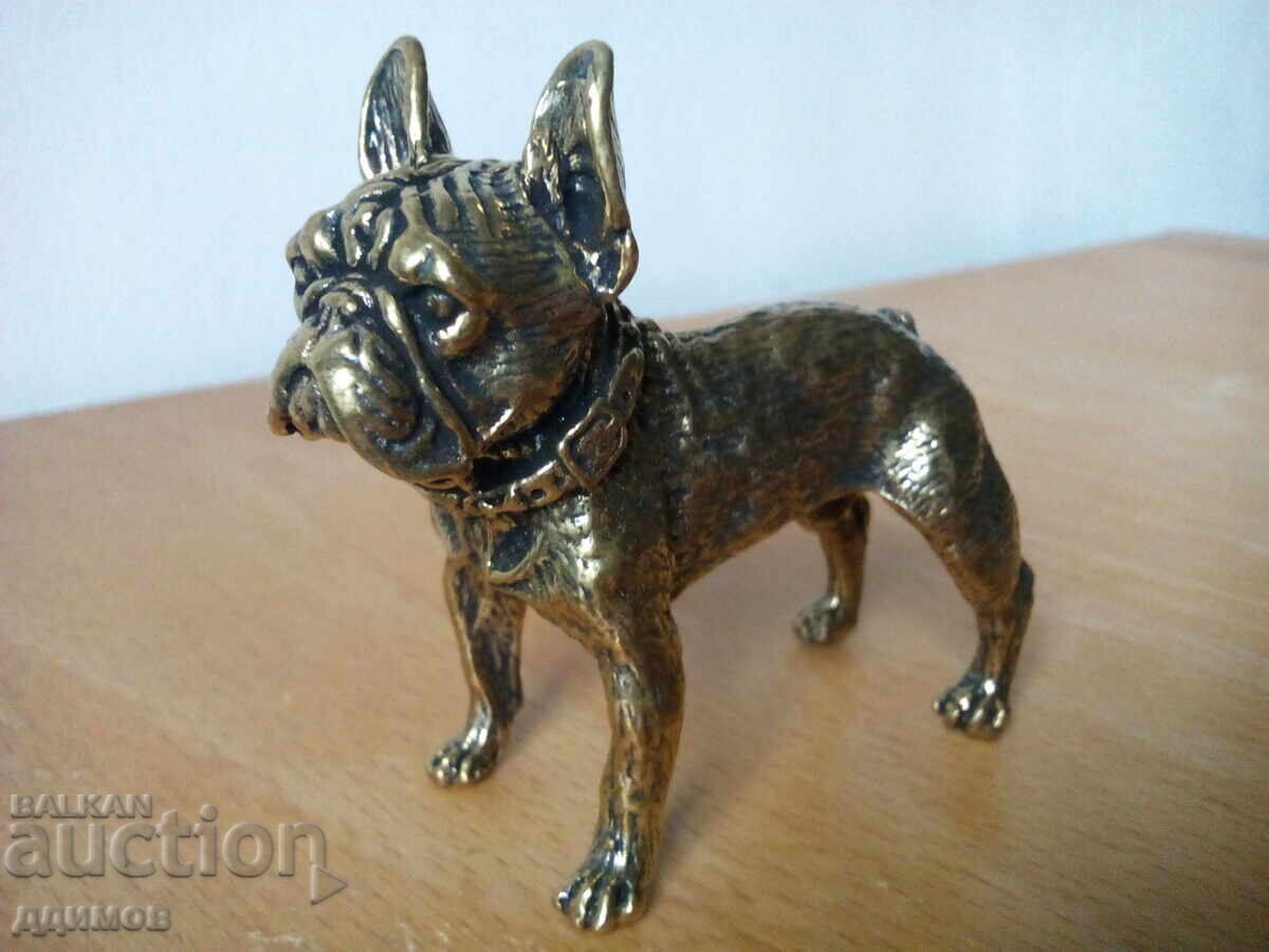 Statuetă bronz buldog francez