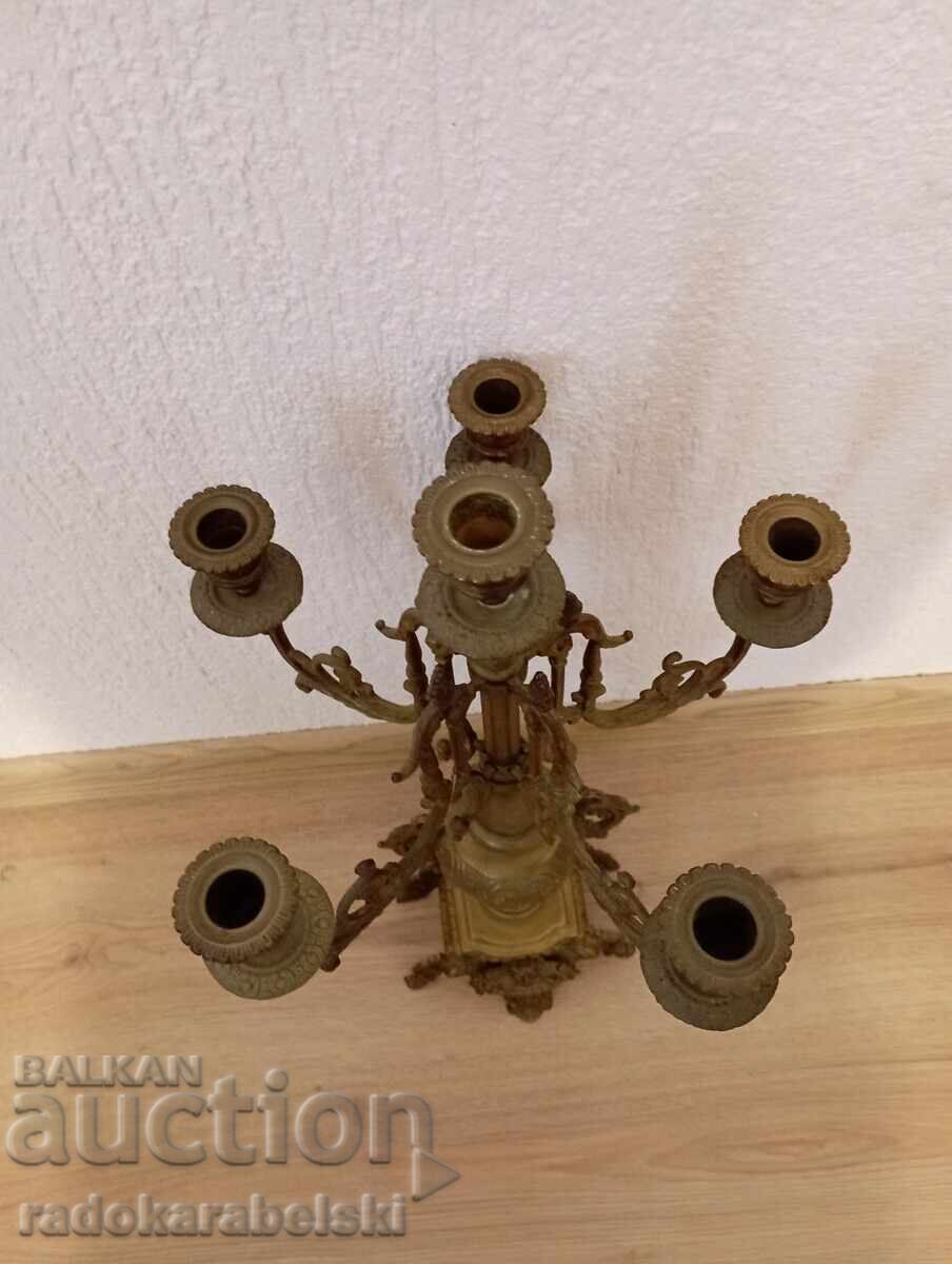 Set of two very large solid bronze candlesticks - 6 Set of two very large solid bronze candlesticks - 6