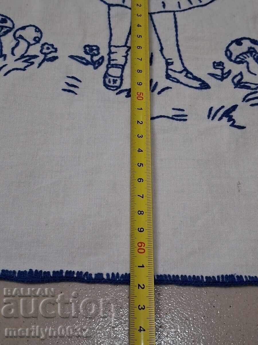 Old embroidered rug Little Red Riding Hood Bulgarian embroidery - 5 Old embroidered rug Little Red Riding Hood Bulgarian embroidery - 5