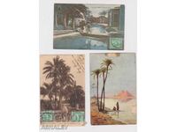 Αίγυπτος 3 καρτ ποστάλ ταχυδρομημένες 1913