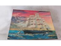 Στερεοσκοπική Κάρτα Ιστιοφόρο Πλοίο