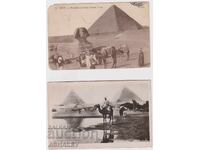 Αίγυπτος 2 καρτ ποστάλ ταξιδεμένες 1923