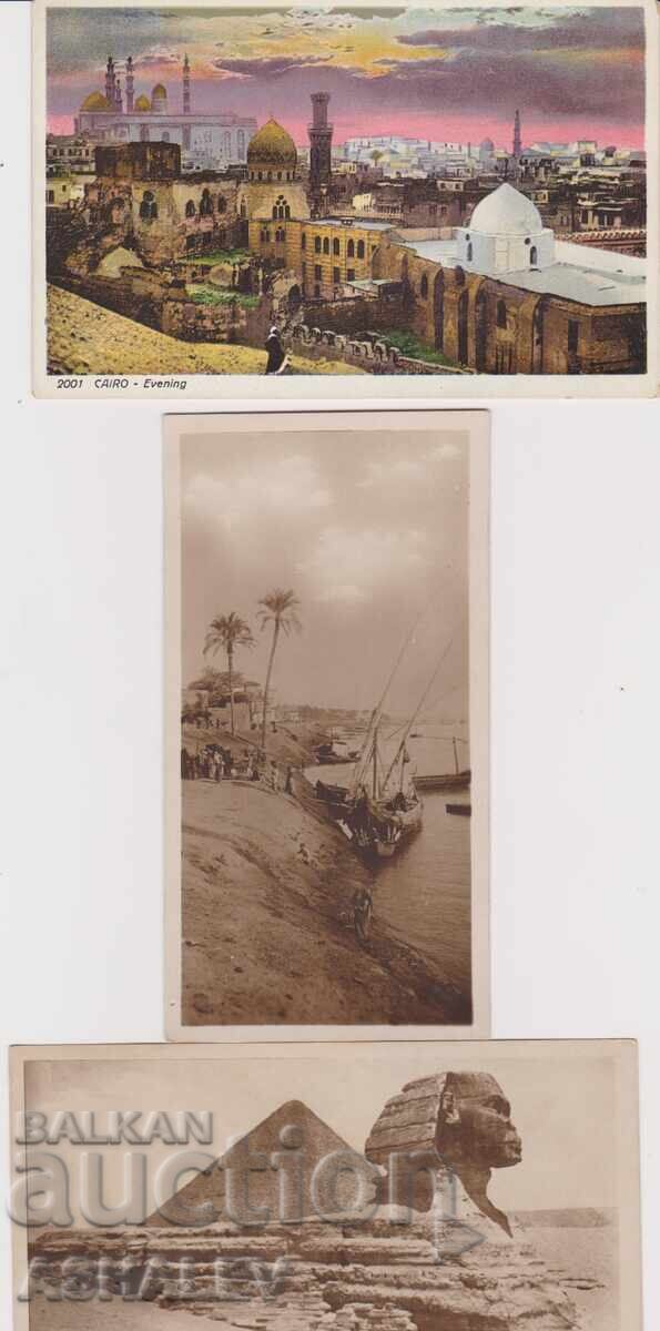 Egypt 3 postcards clean - old Egypt 3 postcards clean - old