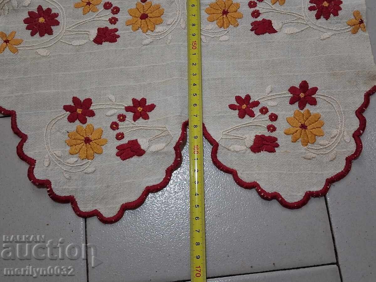 Delivery of Old fringed cloth with lace, knitting, fringe with embroidery Delivery of Old fringed cloth with lace, knitting, fringe with embroidery