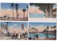 Egipt 4 cărți poștale nefolosite - vechi