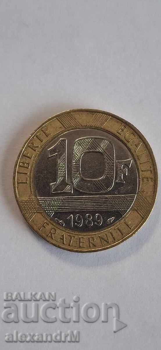 10 φράγκα 1989 Γαλλία Πέμπτη Δημοκρατία