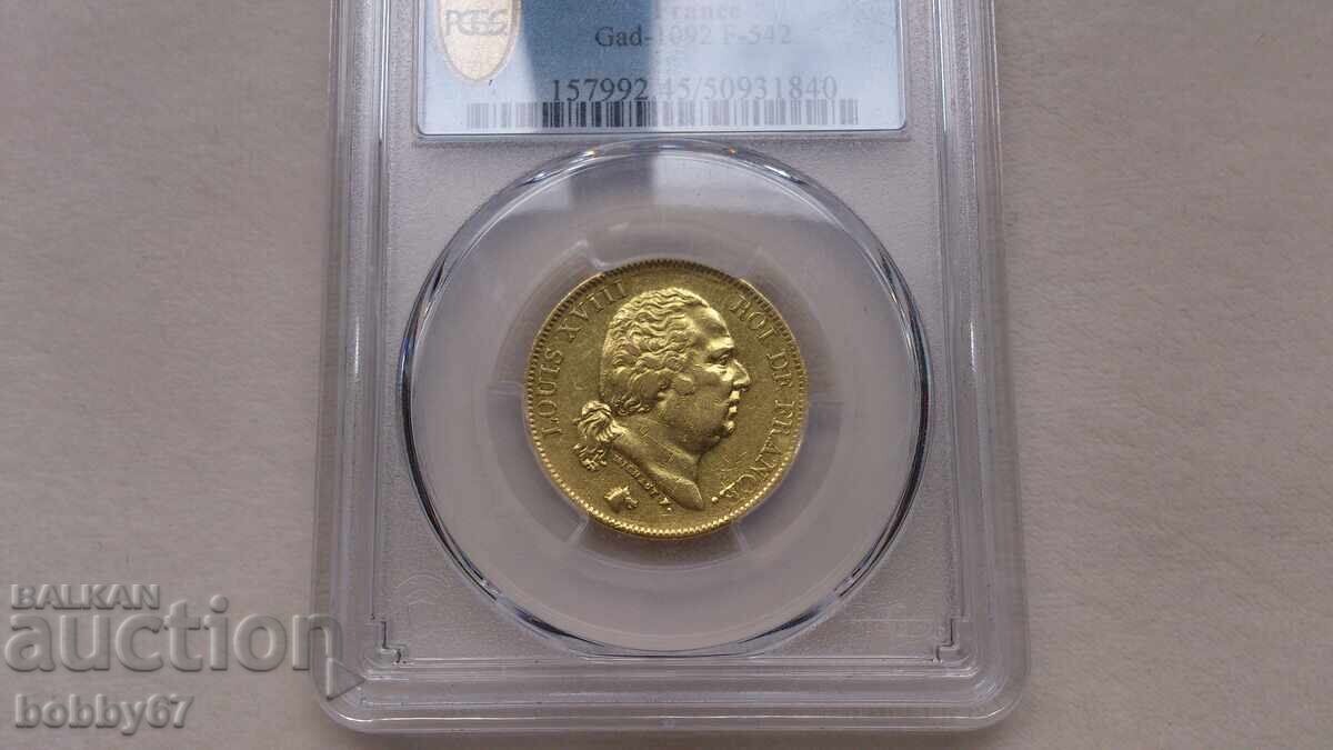 Delivery of Gold Coin 40 Francs 1816 - Q, XF45 - PCGS Delivery of Gold Coin 40 Francs 1816 - Q, XF45 - PCGS