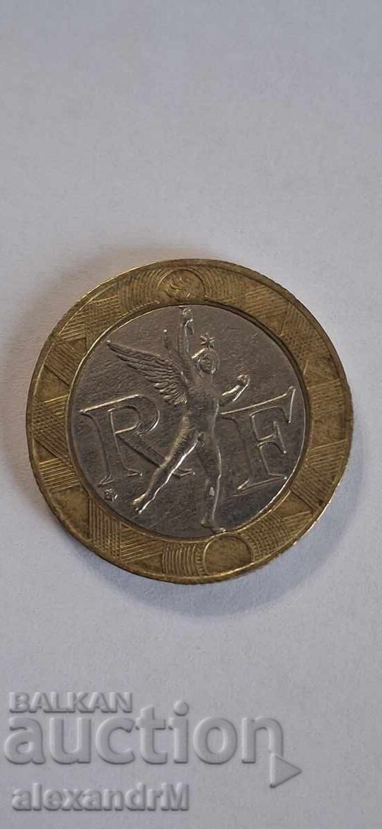 10 франка 1991 Франция Пета република. с цена 1.00 лв. | € 0.51