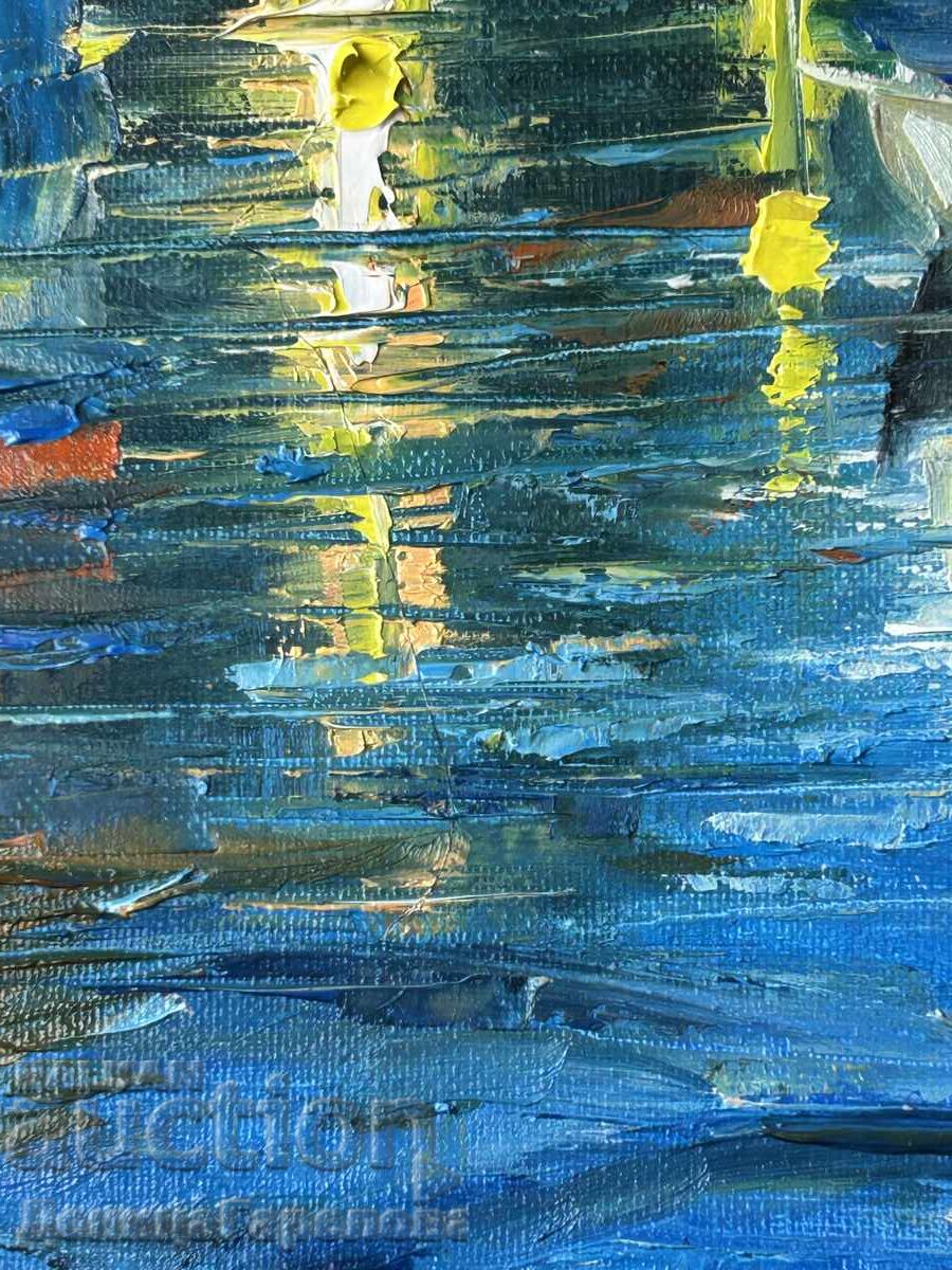 Παράδοση Δενίτσα Γκαρέλοβα πίνακας λάδι 30/40 “Βράδυ στο μπλε” Παράδοση Δενίτσα Γκαρέλοβα πίνακας λάδι 30/40 “Βράδυ στο μπλε”