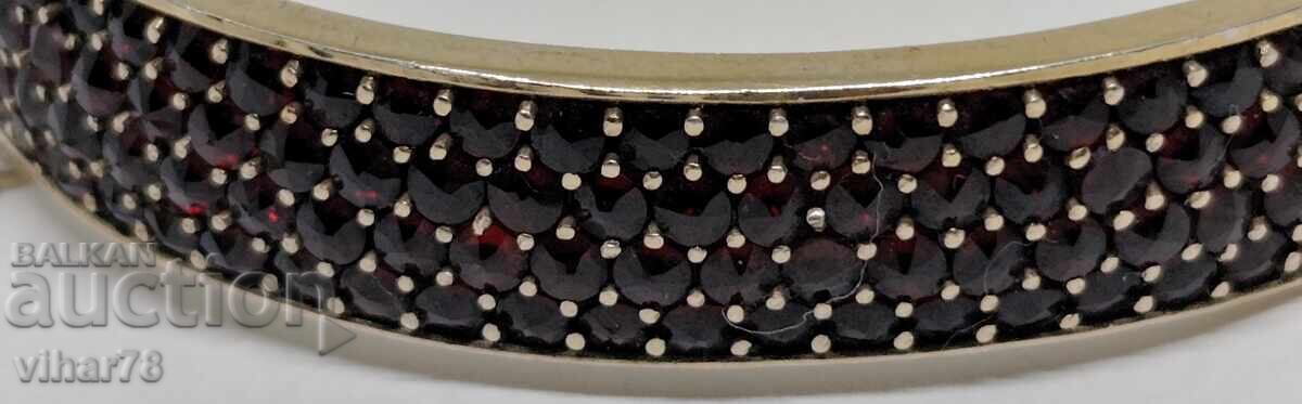 Δημοπρασία Επιχρυσωμένο ασημένιο βραχιόλι με γρανάτες Βοημίας Δημοπρασία Επιχρυσωμένο ασημένιο βραχιόλι με γρανάτες Βοημίας