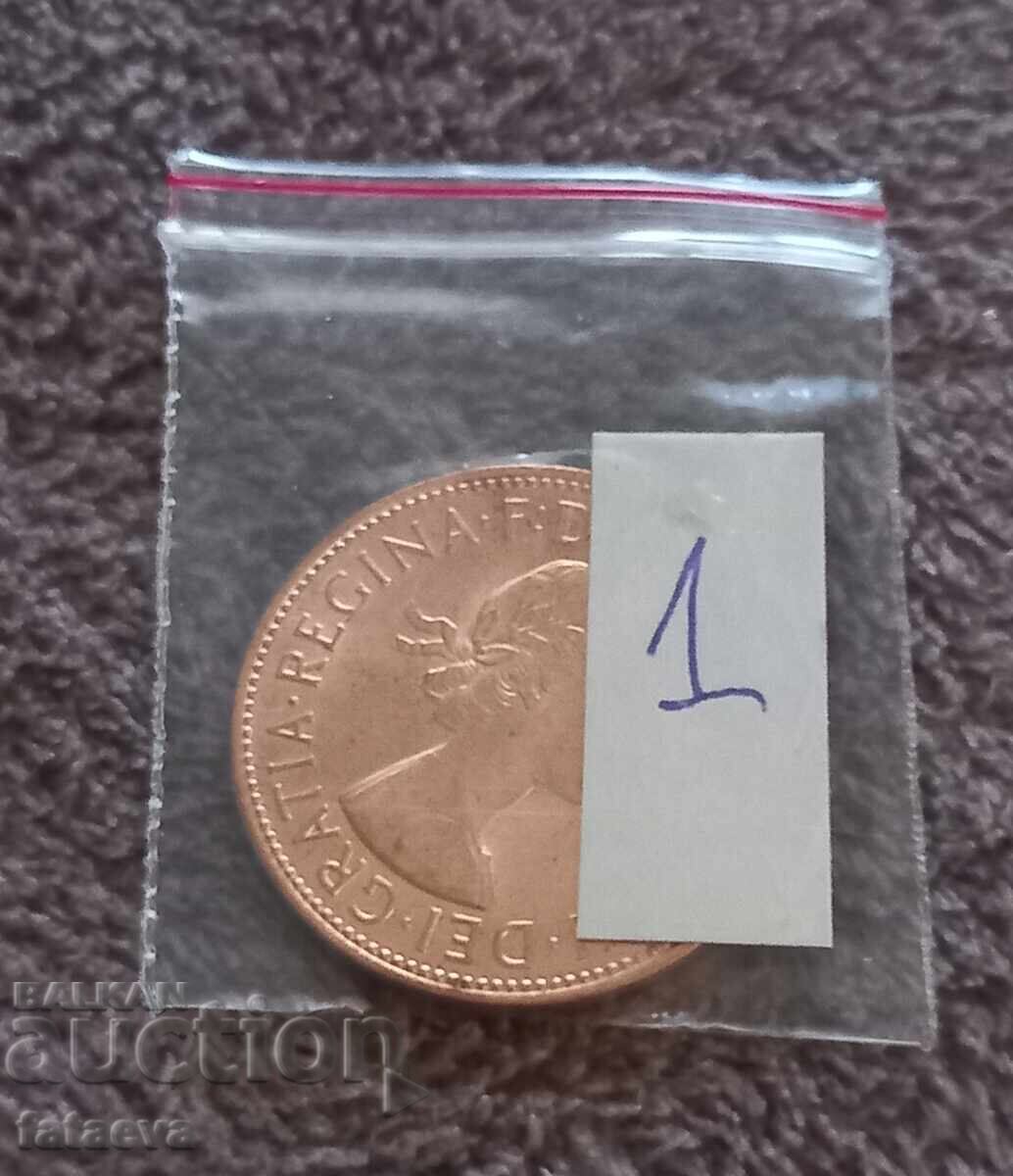 1 пени, One Penny, 1966 ПЕРФЕКТНО - 6 1 пени, One Penny, 1966 ПЕРФЕКТНО - 6