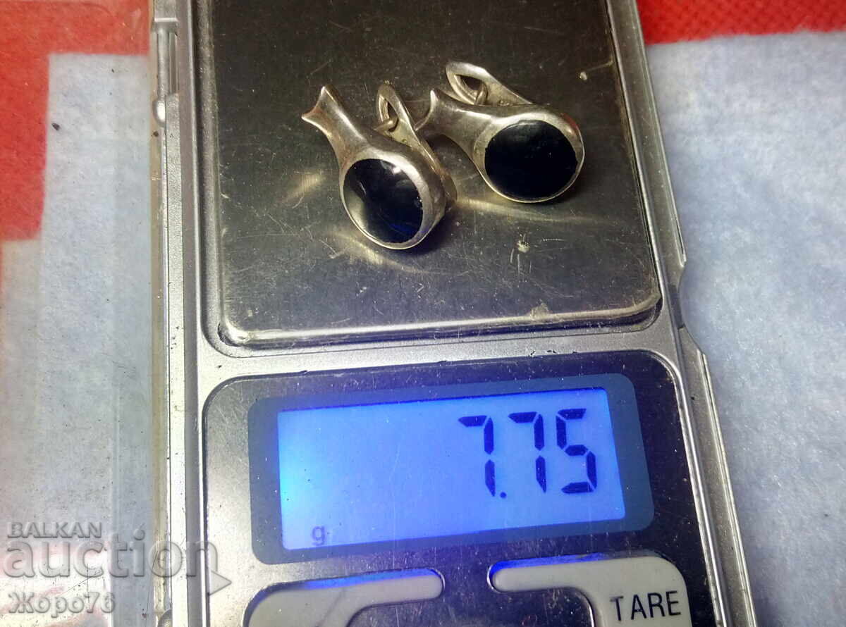 Доставка на Английски СРЕБЪРНИ ОБЕЦИ СРЕБРО 925 с ЧЕРЕН ОНИКС Доставка на Английски СРЕБЪРНИ ОБЕЦИ СРЕБРО 925 с ЧЕРЕН ОНИКС