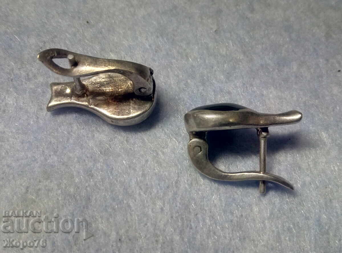 Английски СРЕБЪРНИ ОБЕЦИ СРЕБРО 925 с ЧЕРЕН ОНИКС - 5 Английски СРЕБЪРНИ ОБЕЦИ СРЕБРО 925 с ЧЕРЕН ОНИКС - 5