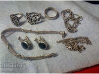 Английски СРЕБЪРНИ ОБЕЦИ СРЕБРО 925 с ЧЕРЕН ОНИКС