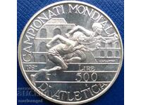 500 λίρες 1987 Ιταλία UNC Αθλητικό Πρωτάθλημα σερτ. ασήμι