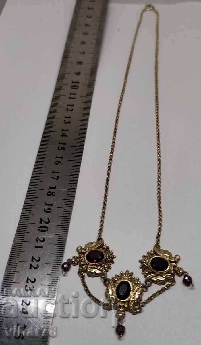 Delivery of Old silver necklace with garnets and gilding Delivery of Old silver necklace with garnets and gilding