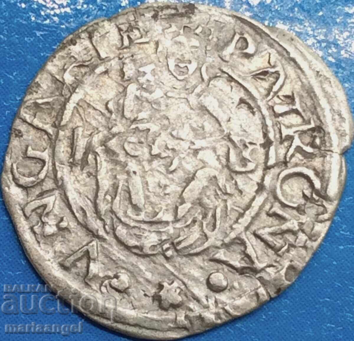 Licitație Ungaria Denar 1570 Maximilian II Madona/Stema argint Licitație Ungaria Denar 1570 Maximilian II Madona/Stema argint
