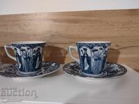 Όμορφο πορσελάνινο σερβίτσιο καφέ λευκό/μπλε πορσελάνη, 7.12.2025