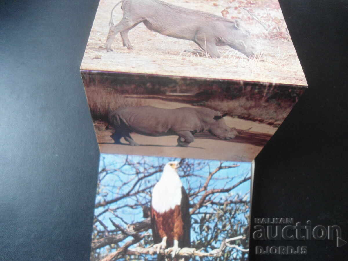 Доставка на WILD LIFE OF ZIMBABWE, Стари картички, 20 броя, диплянка