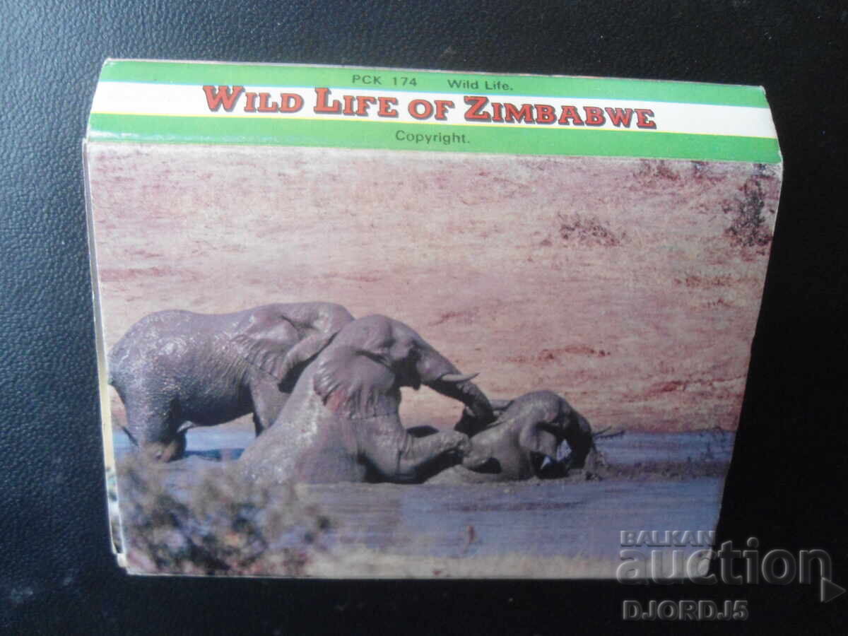WILD LIFE OF ZIMBABWE, Стари картички, 20 броя, диплянка