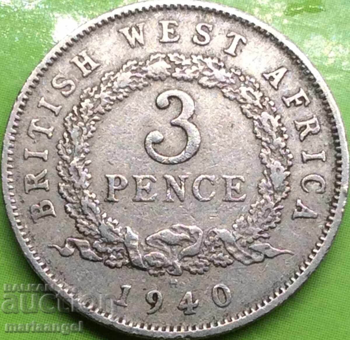 3 pence 1940 West Africa George VI - 7 3 pence 1940 West Africa George VI - 7