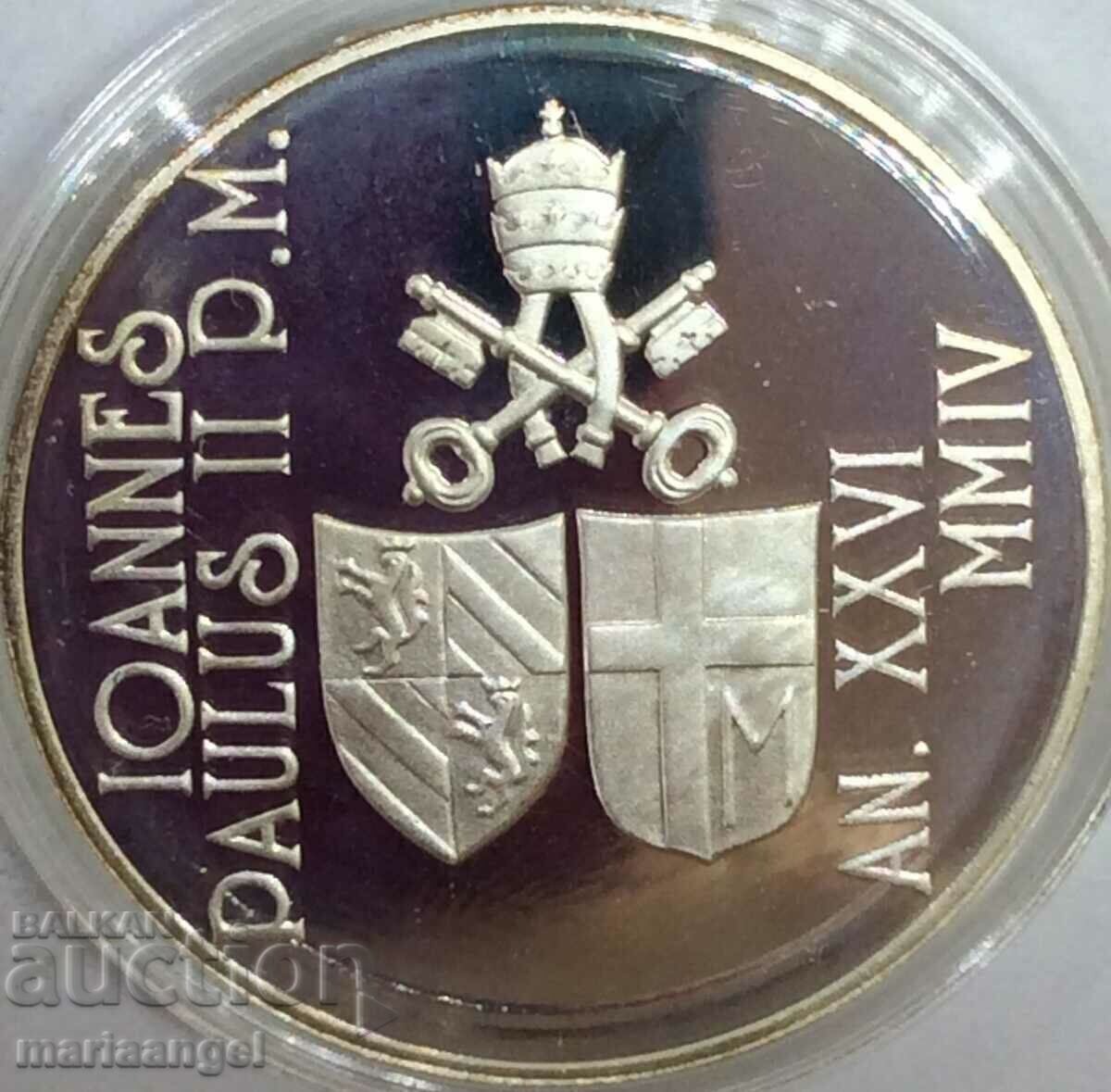 Auction 5 euros 2004 Vatican John Paul II UNC PROOF cert. box Auction 5 euros 2004 Vatican John Paul II UNC PROOF cert. box