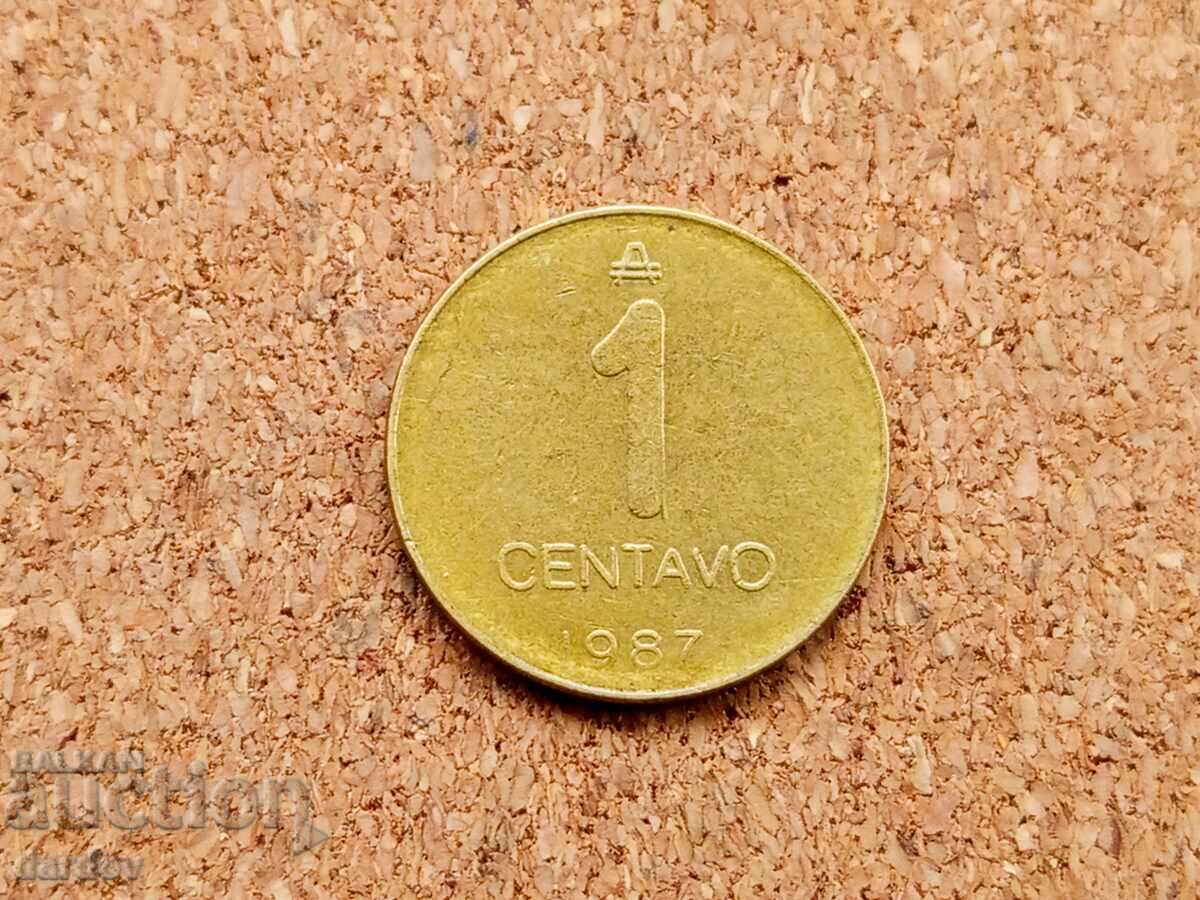 Argentina 1 centavo, 1987 Argentina 1 centavo, 1987