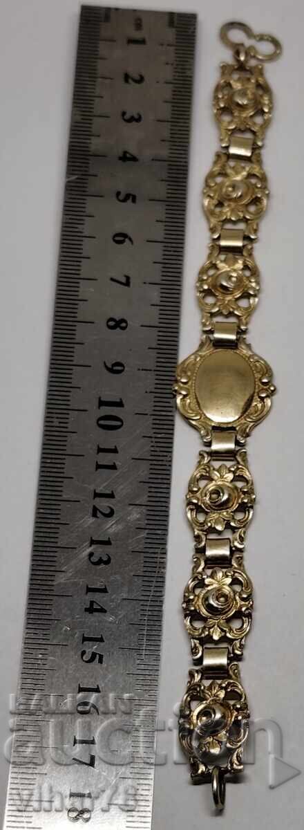 Δημοπρασία Παλιό ασημένιο βραχιόλι με επιχρύσωση υδραργύρου Δημοπρασία Παλιό ασημένιο βραχιόλι με επιχρύσωση υδραργύρου