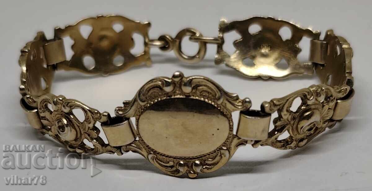 Παλιό ασημένιο βραχιόλι με επιχρύσωση υδραργύρου Παλιό ασημένιο βραχιόλι με επιχρύσωση υδραργύρου