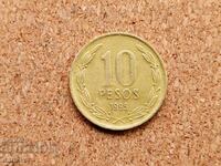 Chile 10 pesos, 1995