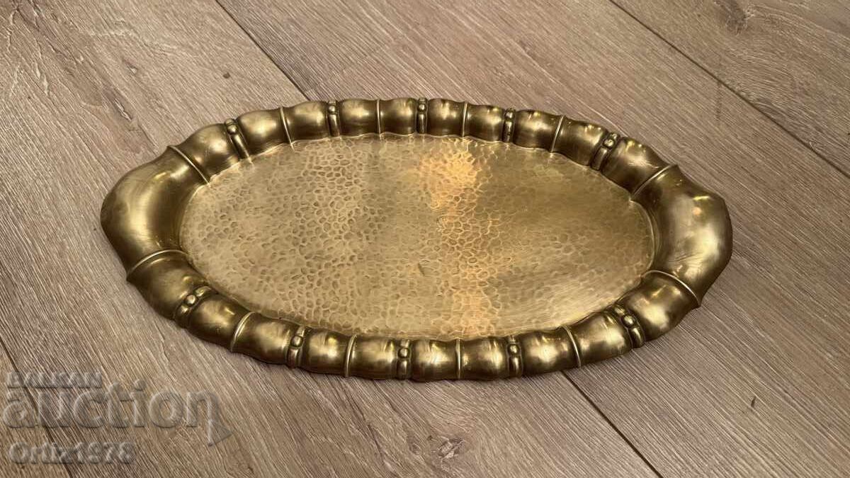 Vintage bronze tray, serving tray with price 42.00 BGN | € 21.47 Vintage bronze tray, serving tray with price 42.00 BGN | € 21.47