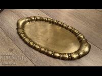 Vintage bronze tray, serving tray