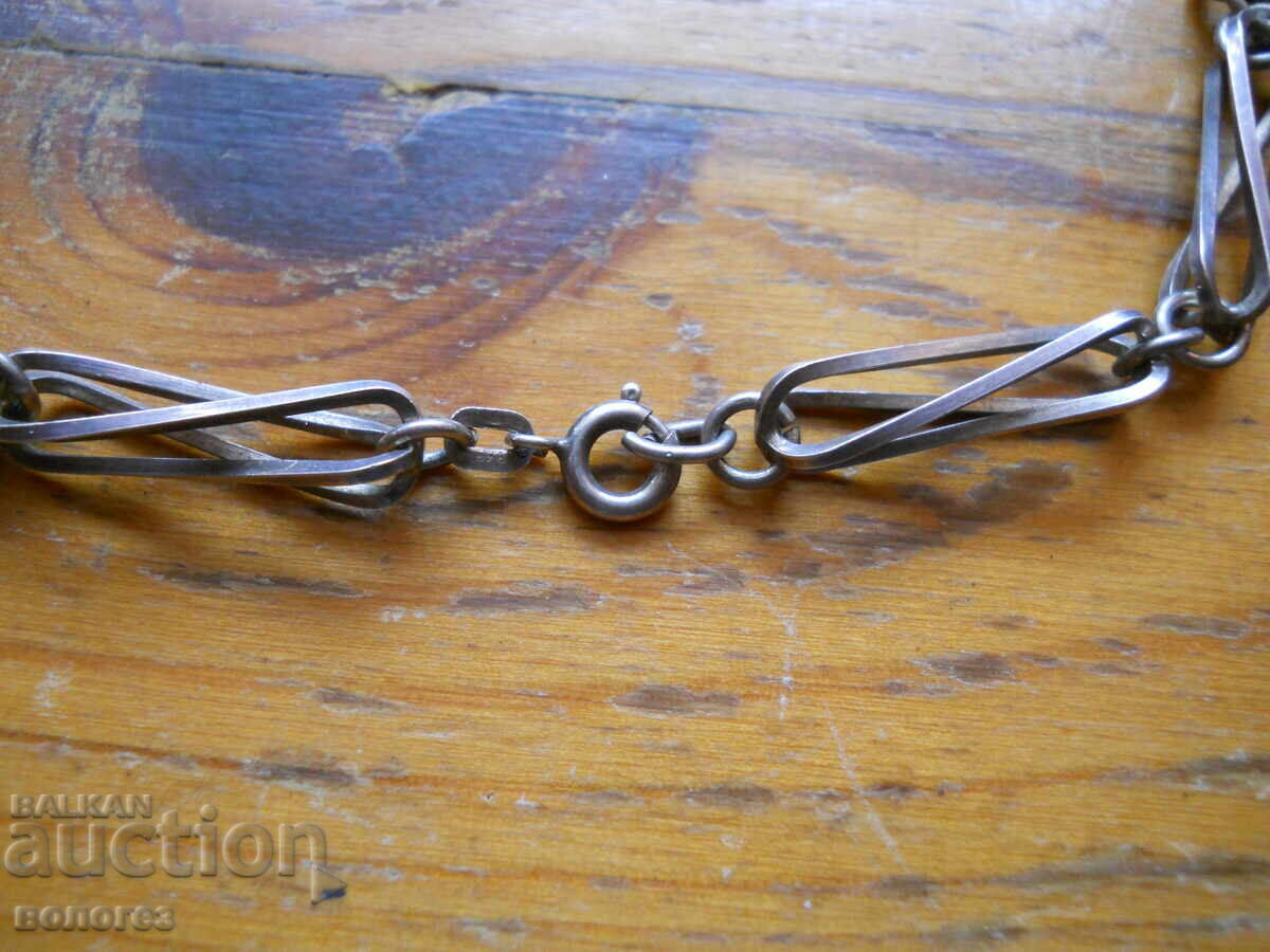 Αρχαίο ασημένιο κολιέ με μενταγιόν από κεχριμπάρι Βαλτικής - 5