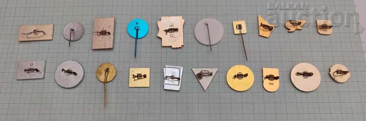 LOT DE INSIGNE 20 BUCĂȚI cu preț 8.00 BGN | € 4.09 LOT DE INSIGNE 20 BUCĂȚI cu preț 8.00 BGN | € 4.09